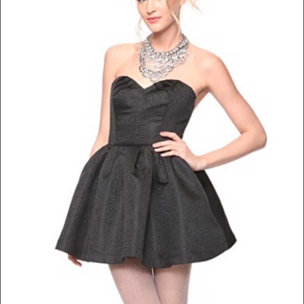Black tea skater cocktail dress